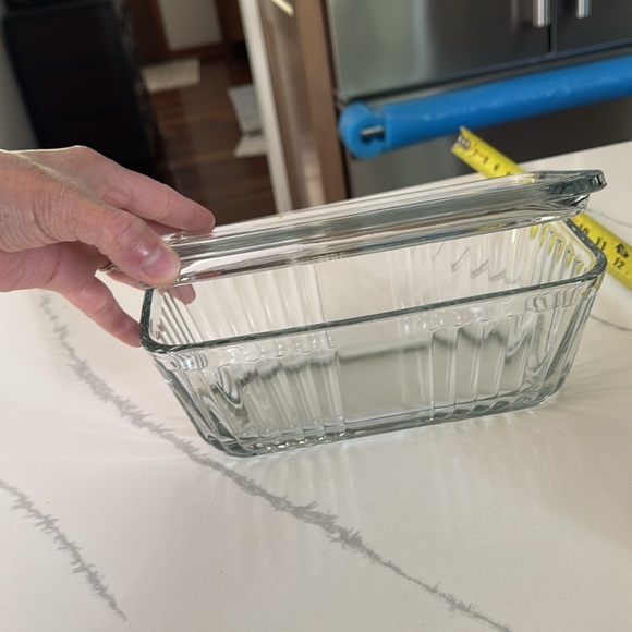 Vtg ANCHOR HOCKING Ribbed Glass Dish - Picture 10 of 12